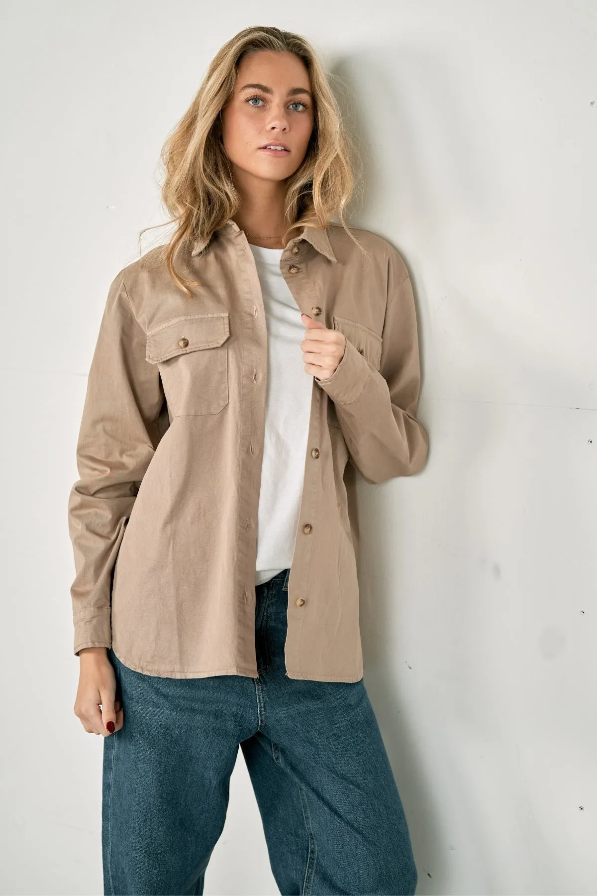 Amber Twill Shirt - Khaki