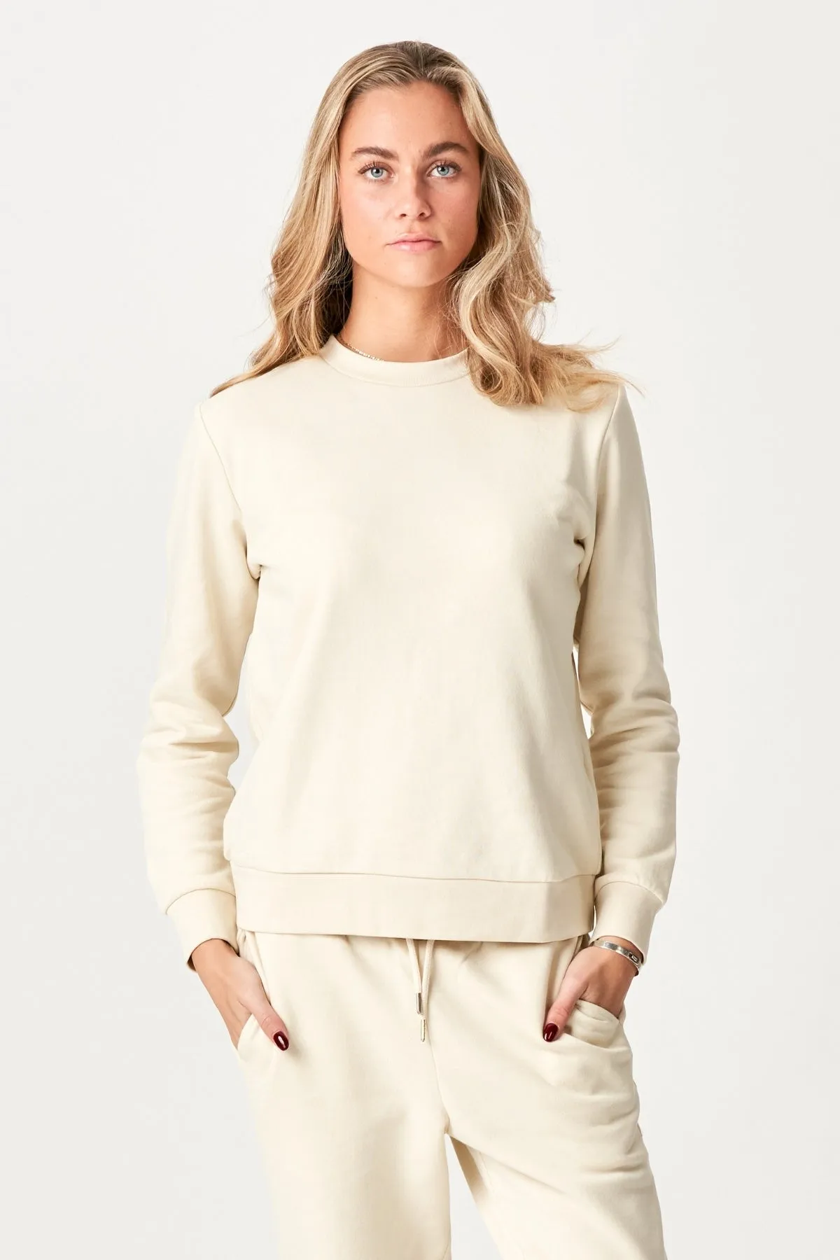 Basic Crewneck Sweat - Light Beige