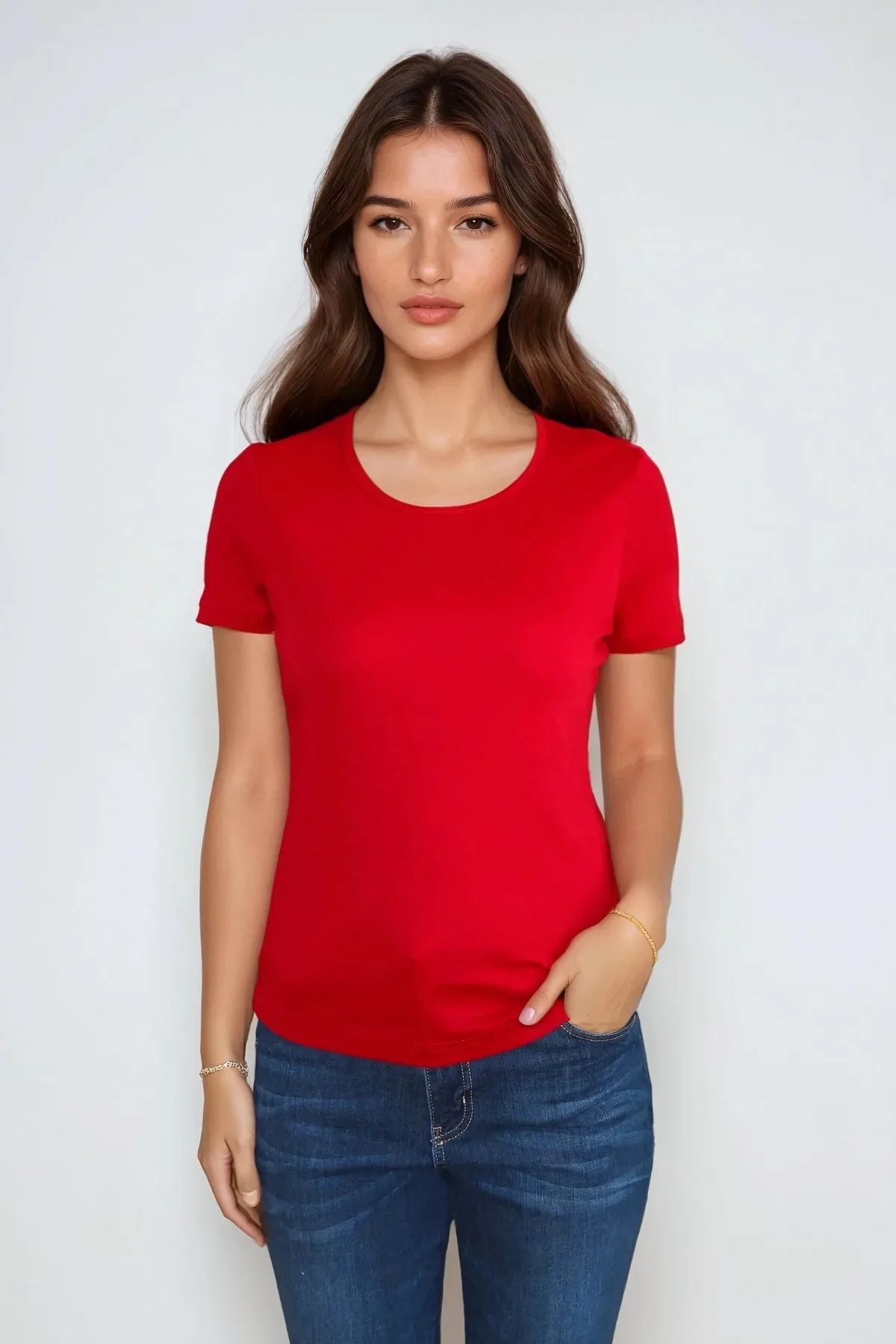 Basic Tight T-shirt - Red