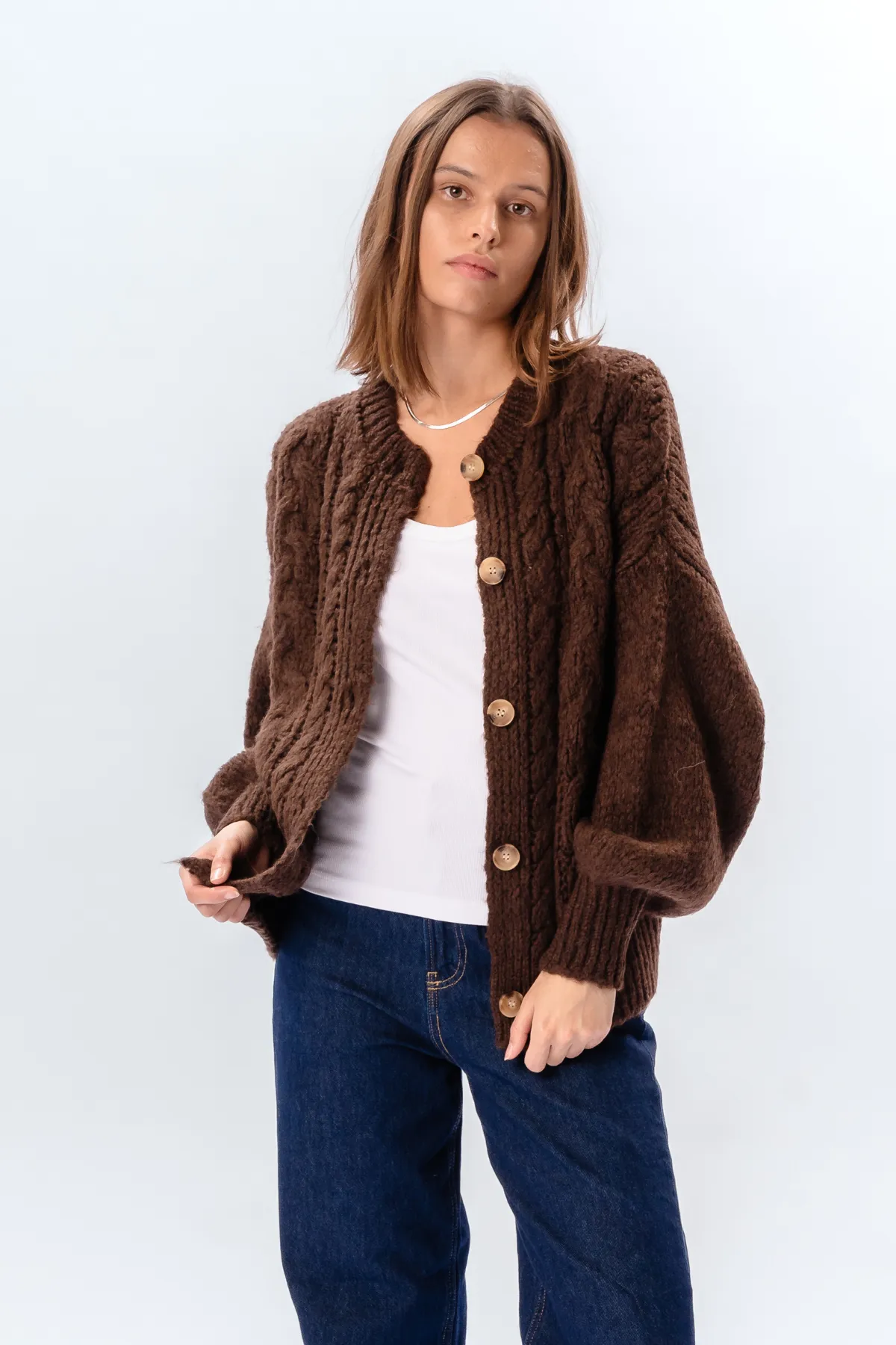 Botton Knit - Brown