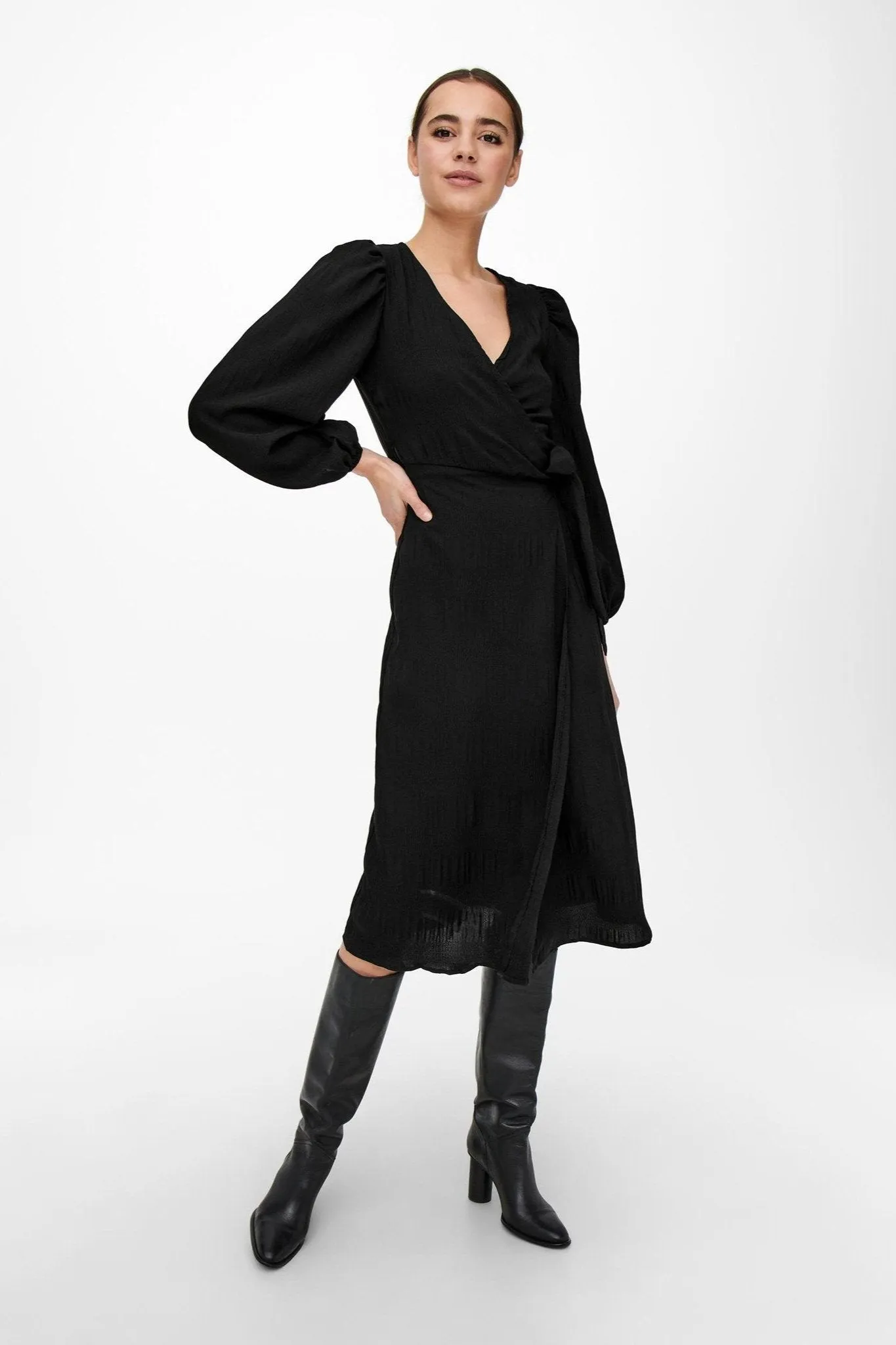 Dion Wrap Dress - Black