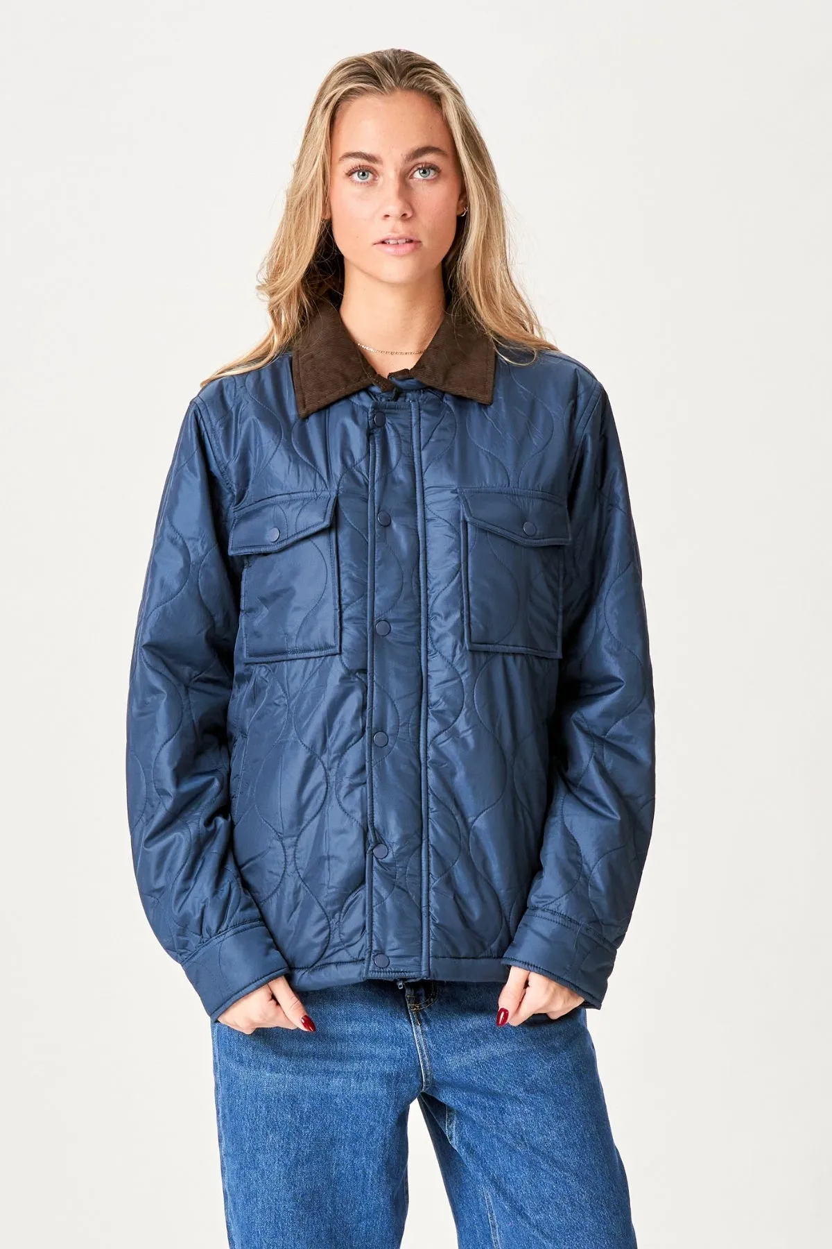 Ella Quiltet Jacket - Navy