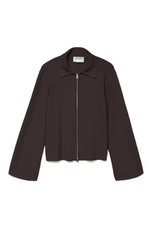 Hanna LS Knit Cardigan - Chocolate Torte