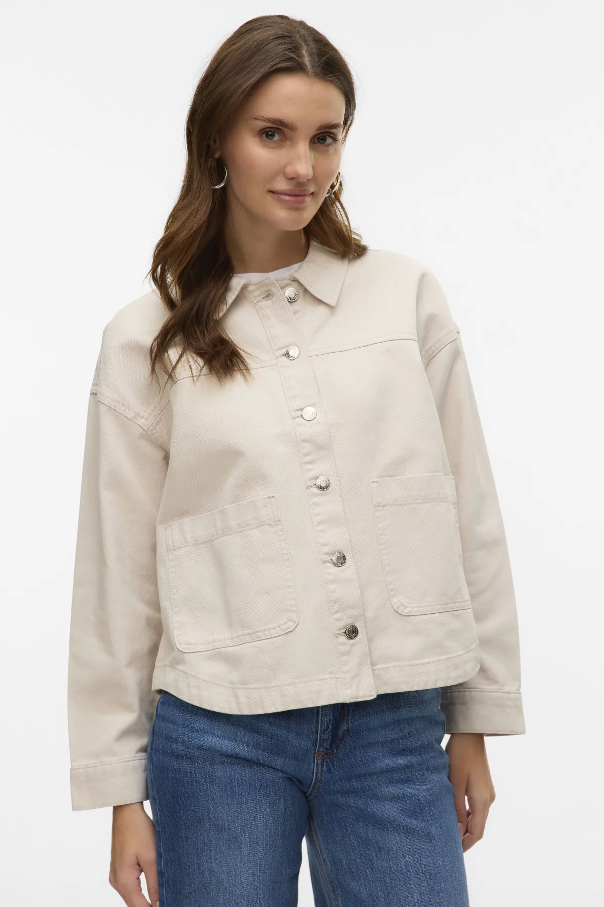 Jamie Denim Shacket - Birch