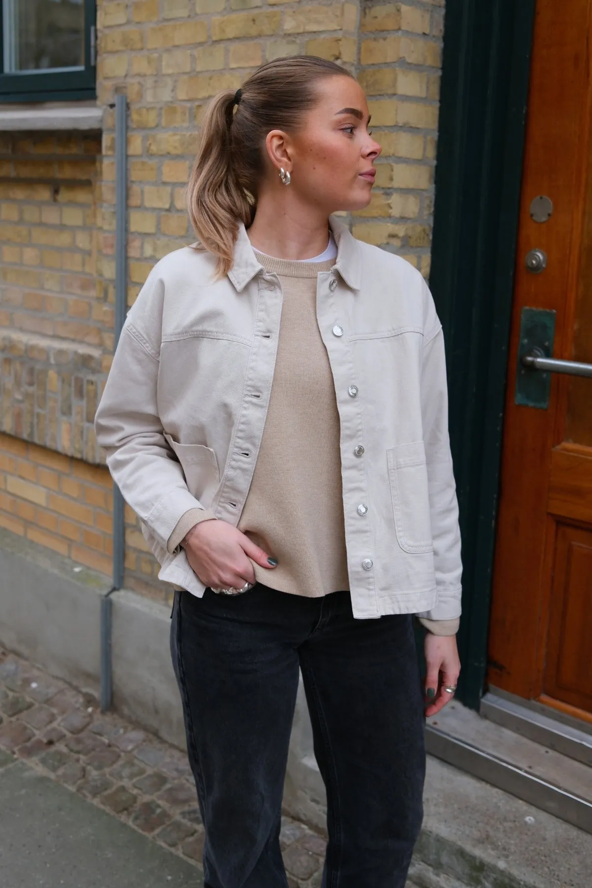 Jamie Denim Shacket - Birch