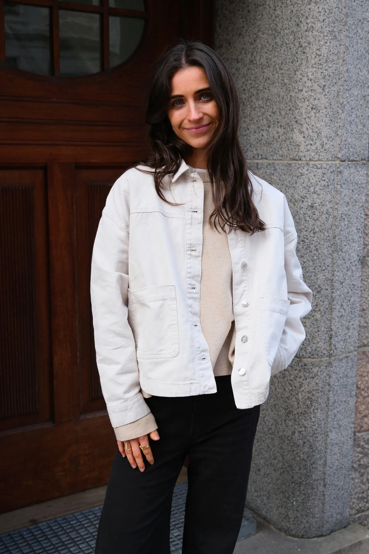 Jamie Denim Shacket - Birch