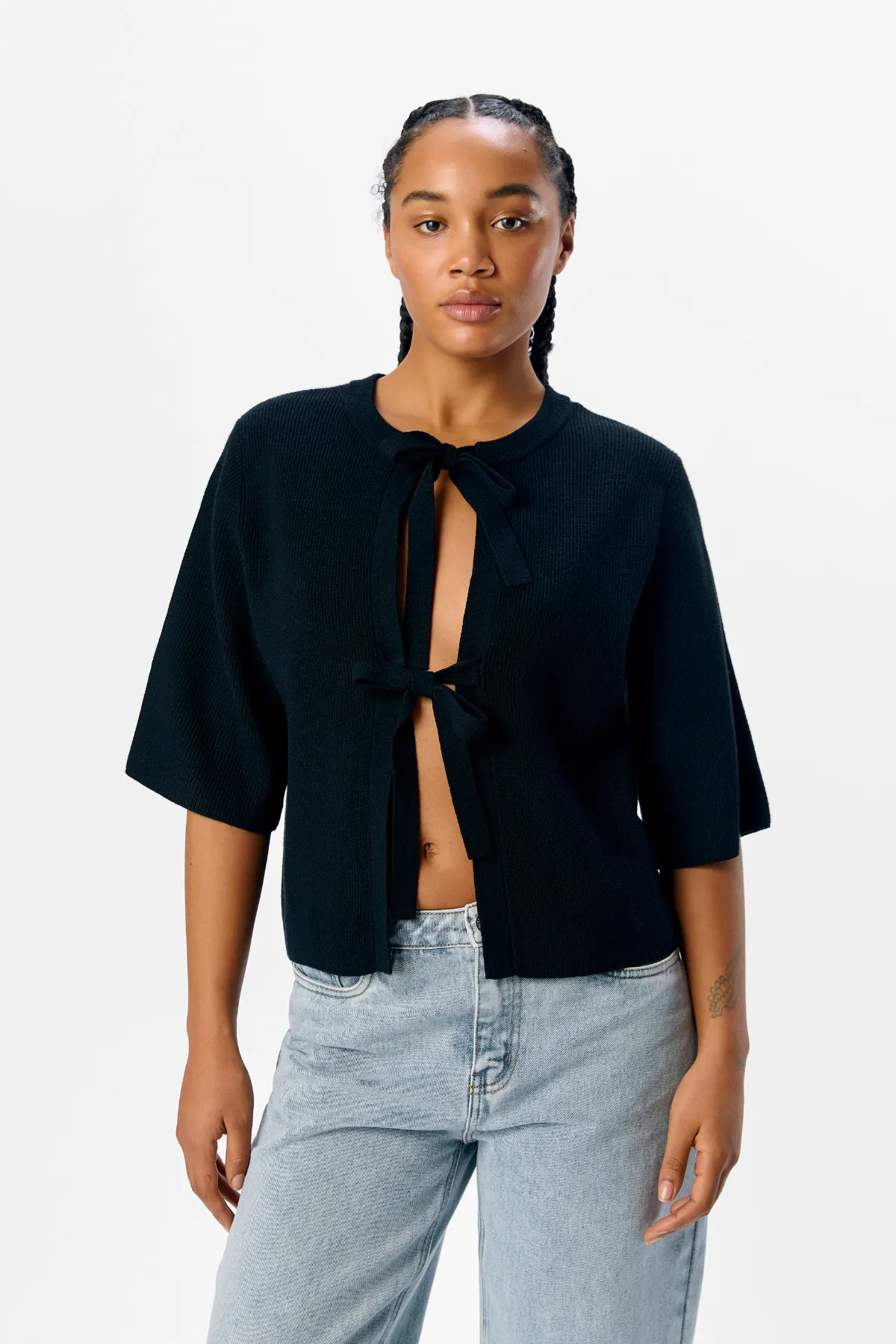 Julla Parvi 2/4 Knit Cardigan - Black