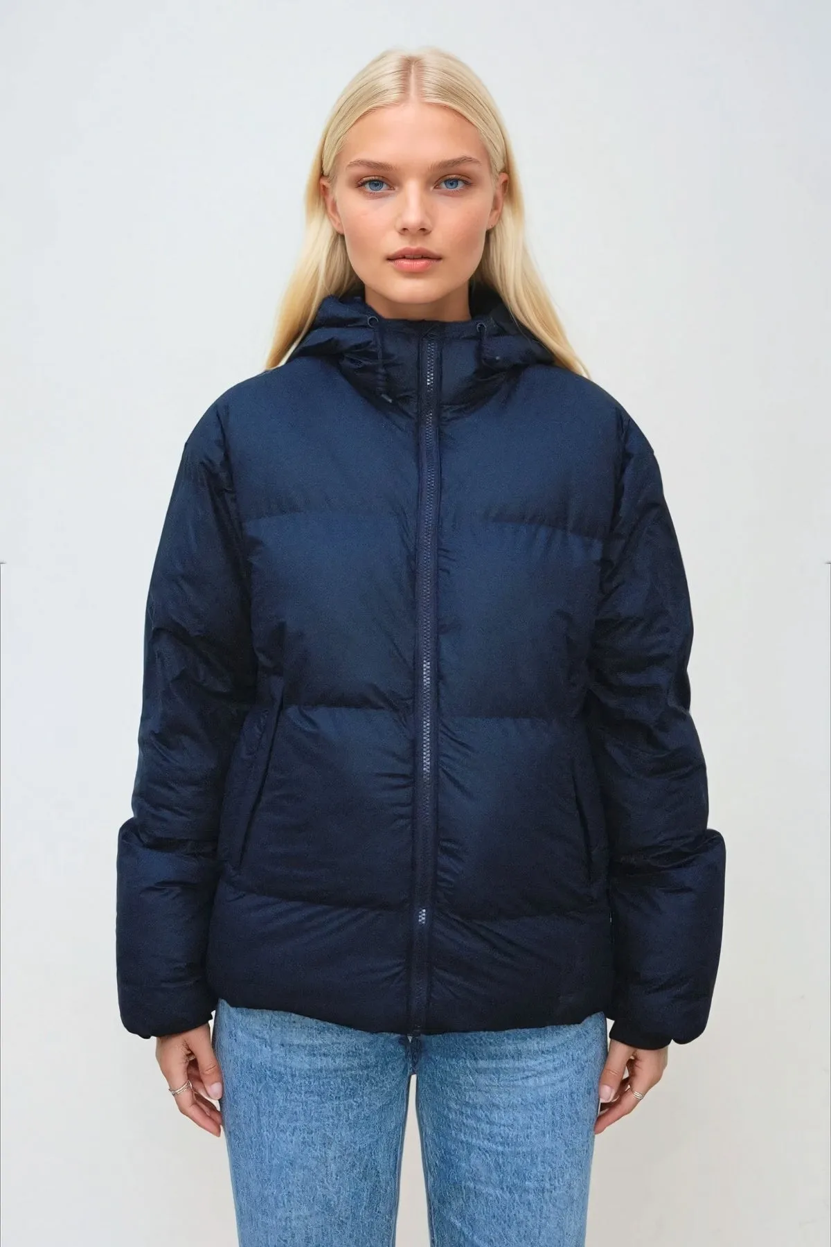 Lexie Coated Jacket - Navy
