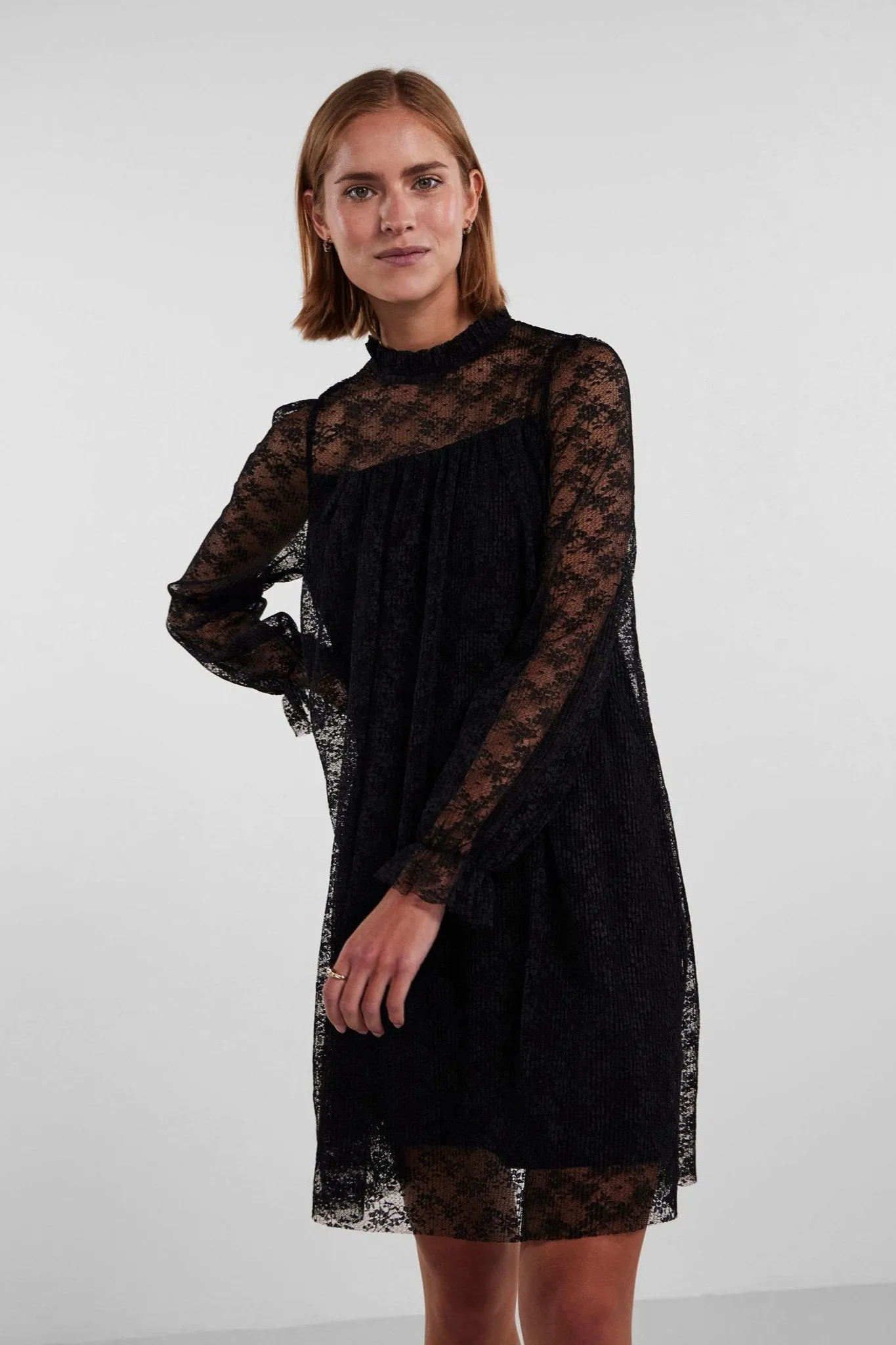 May Lace Maxi Dress - Black