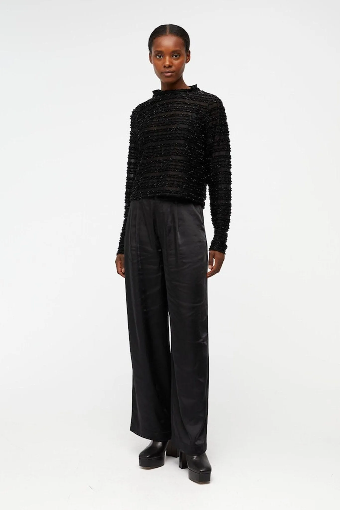Runa Longsleeve Blouse - Black