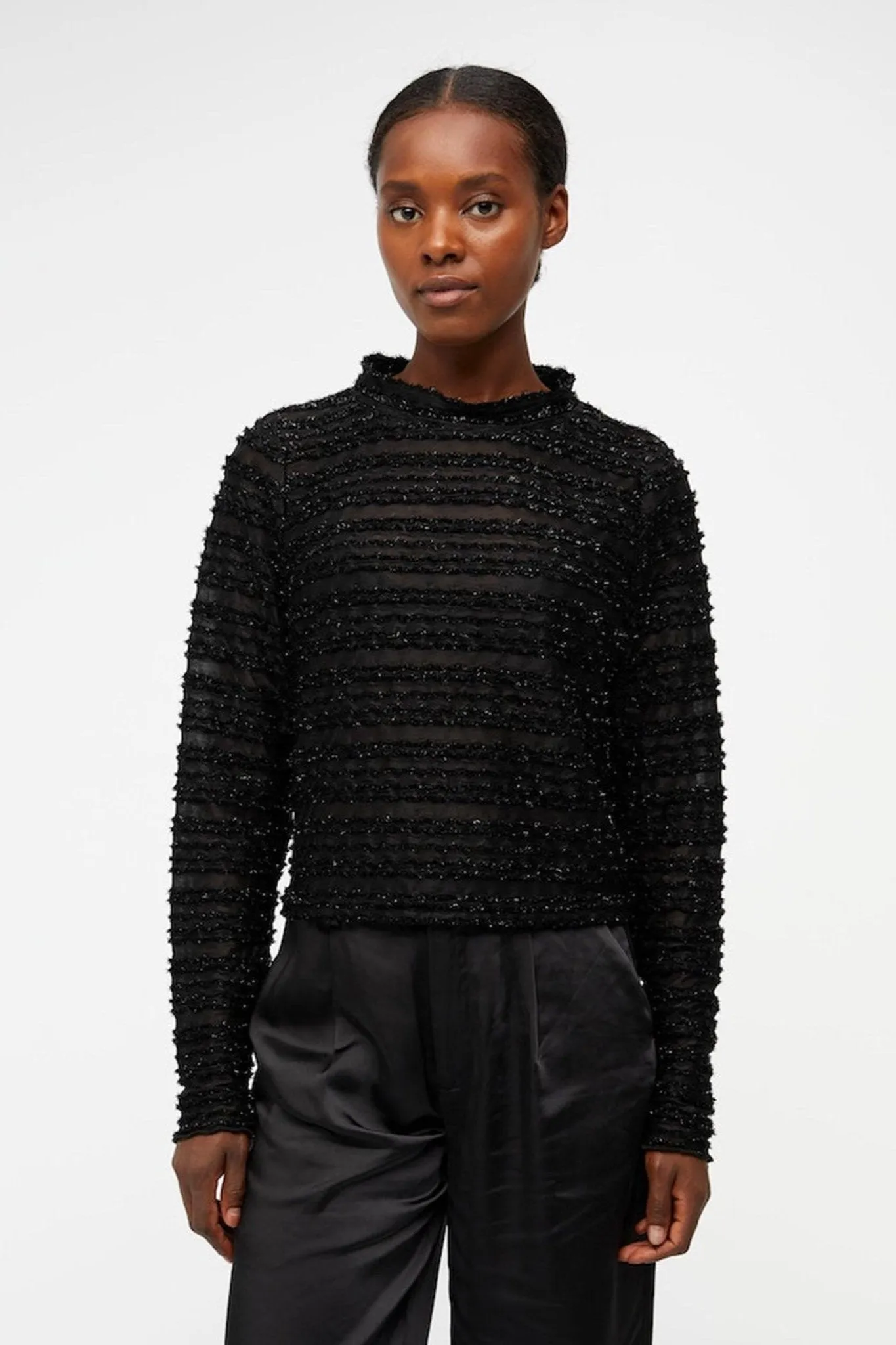 Runa Longsleeve Blouse - Black