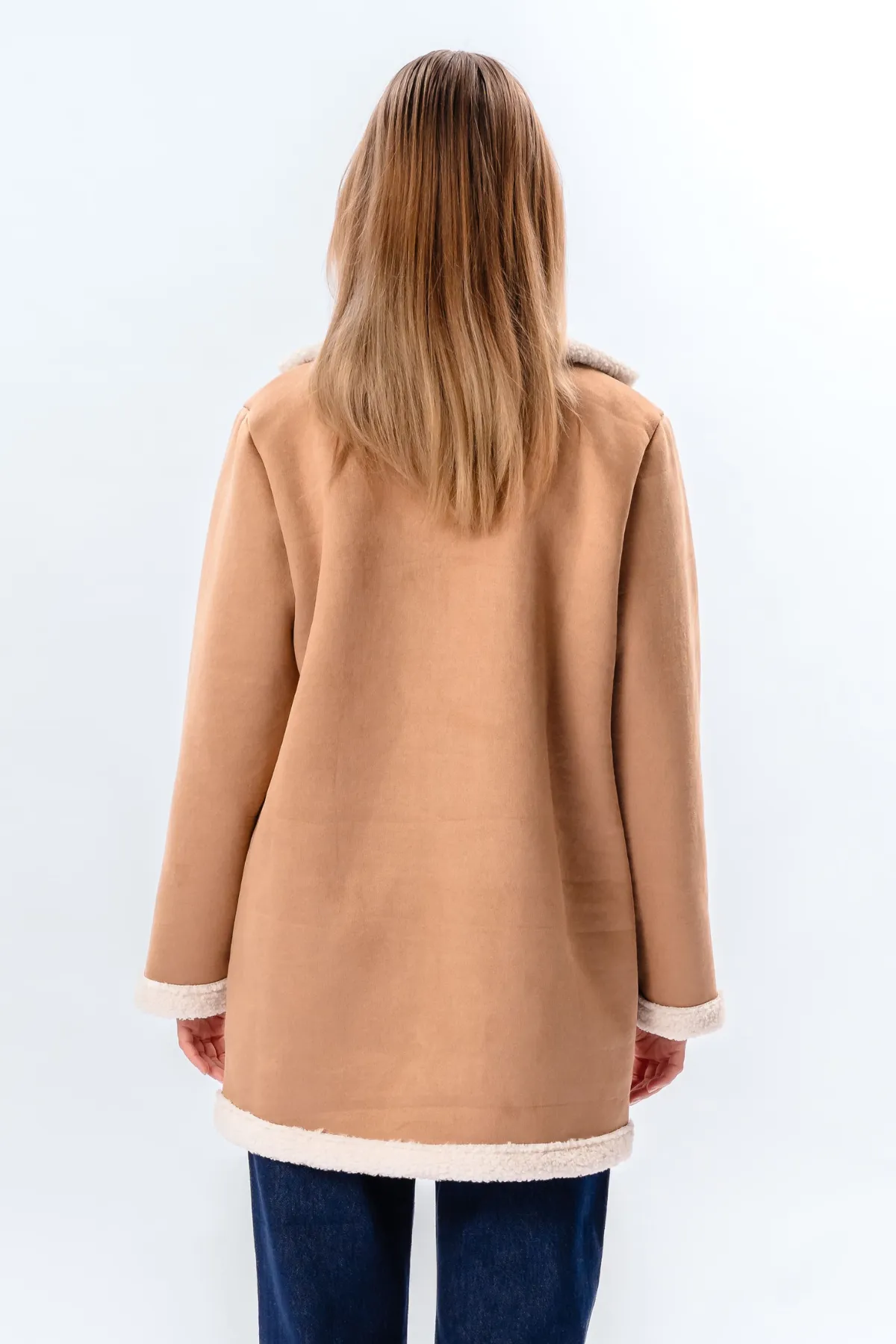 Shearling Coat - Beige