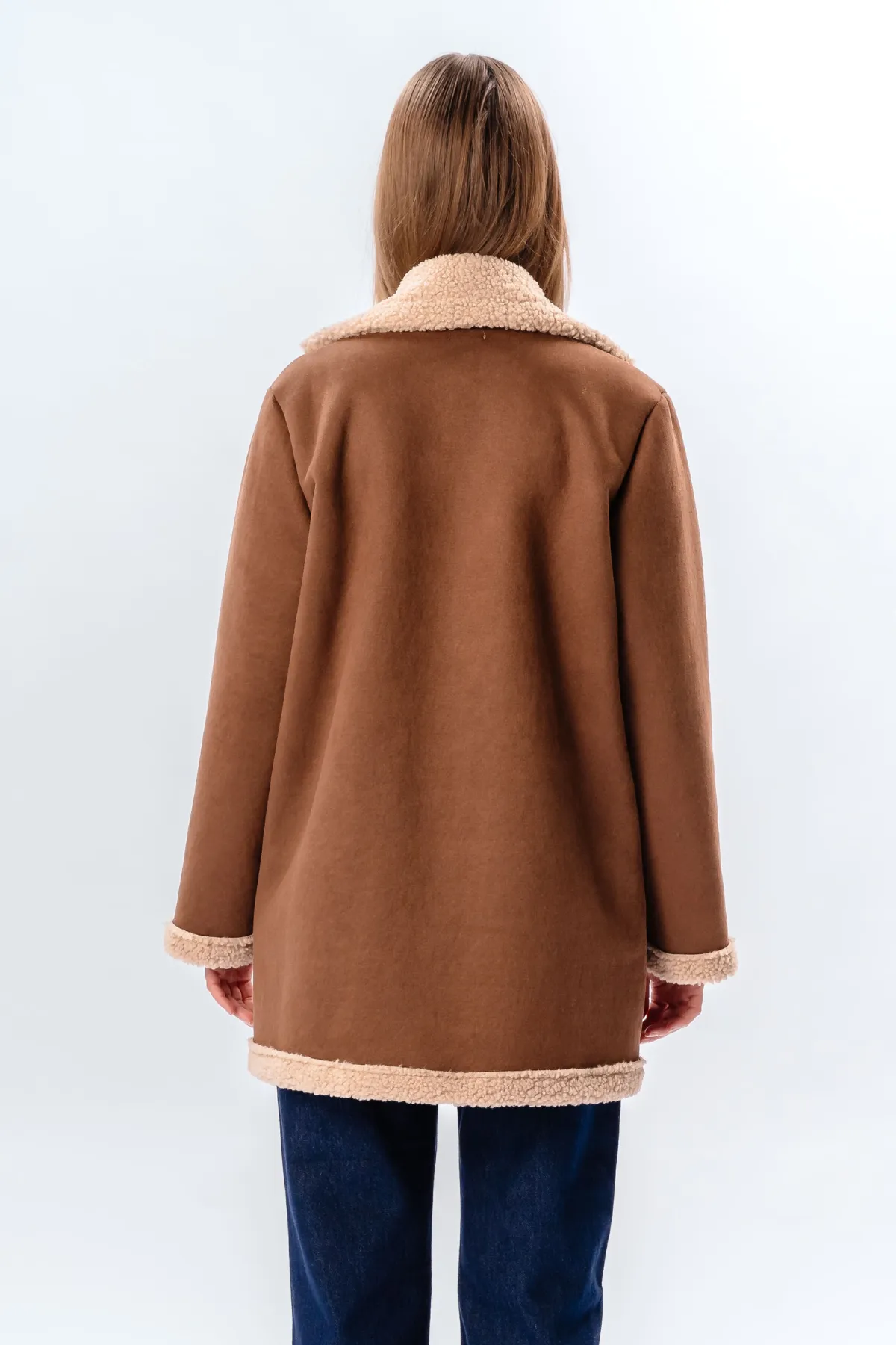 Shearling Coat - Brown