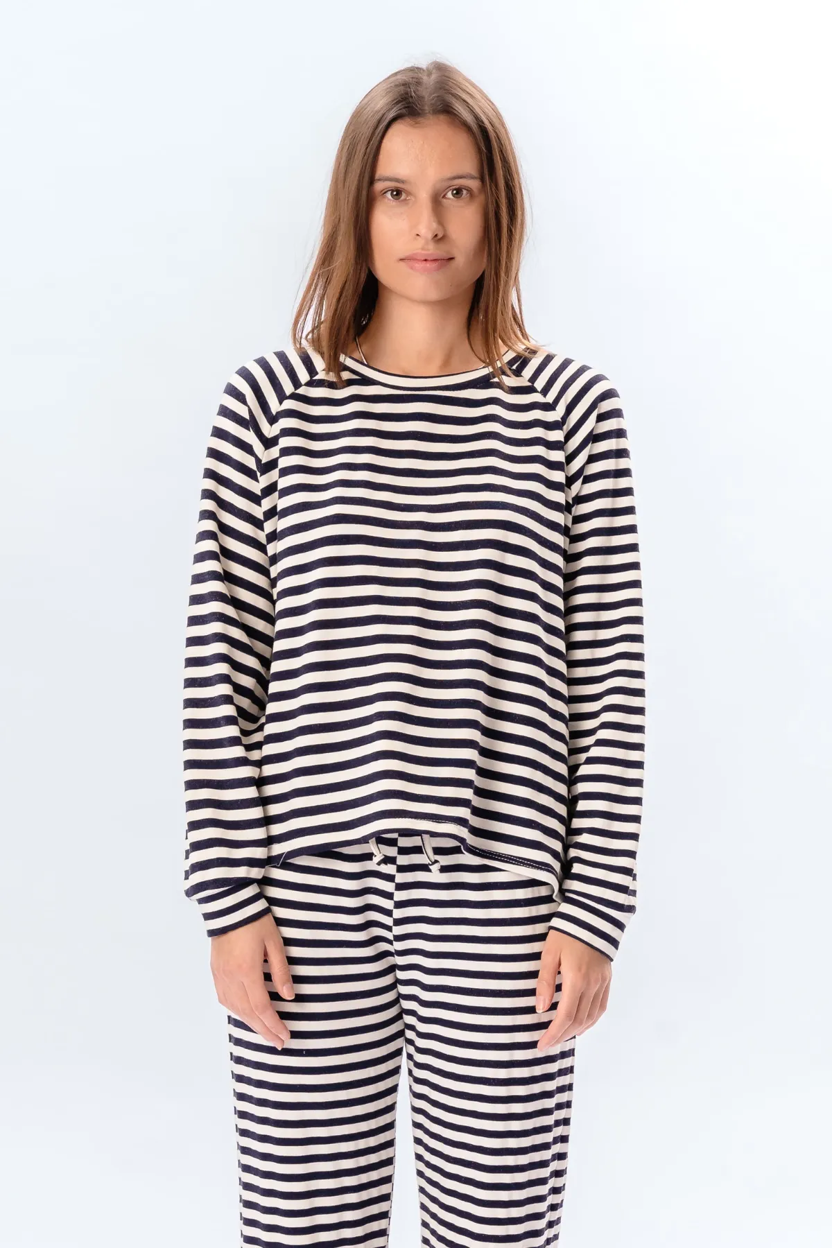 Stripped Long Sleeve Regular Fit - Blue