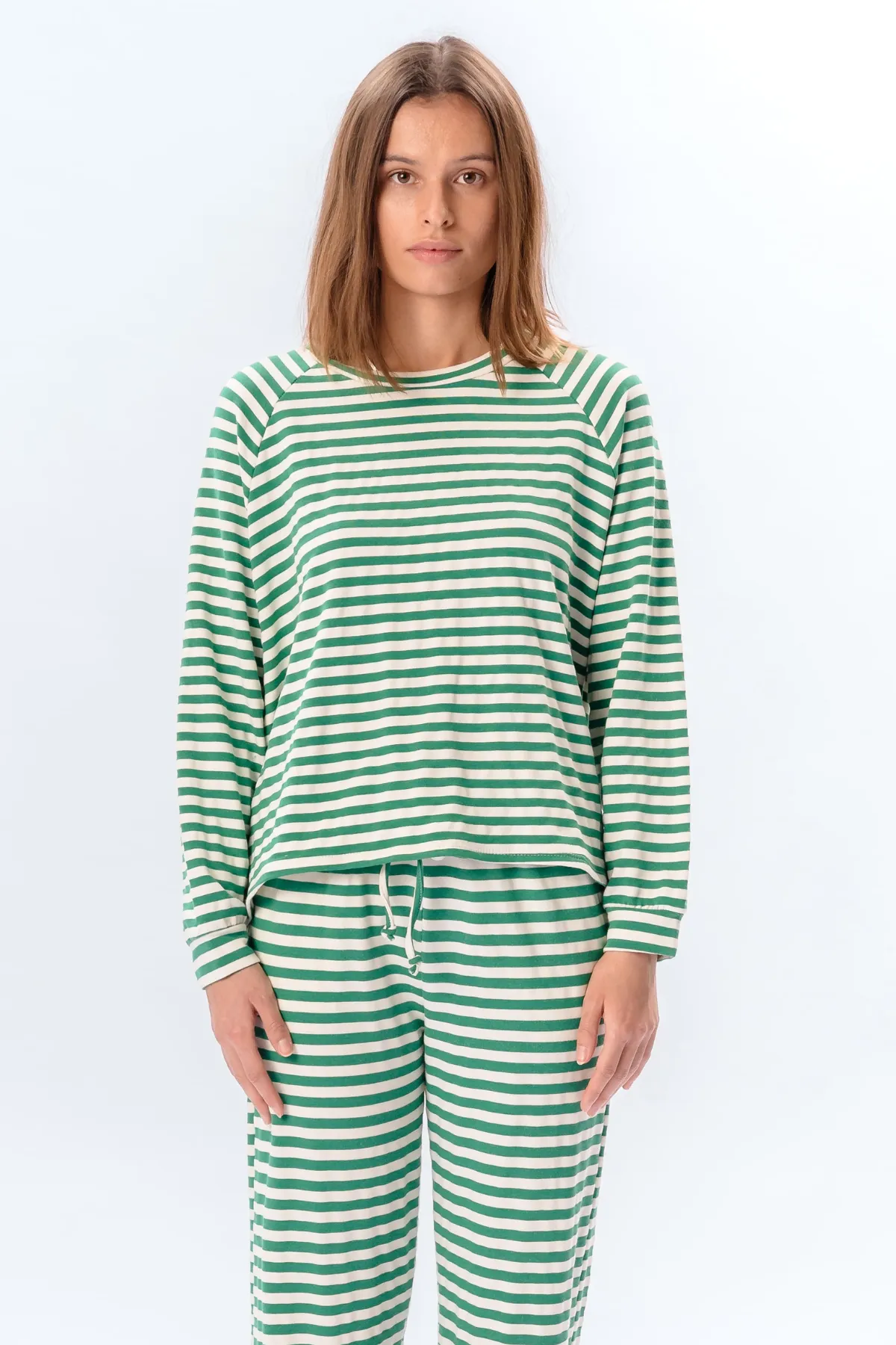 Stripped Long Sleeve Regular Fit - Green