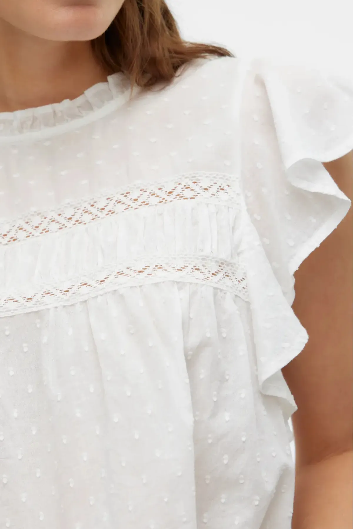 Trine Lace Top - Snow White
