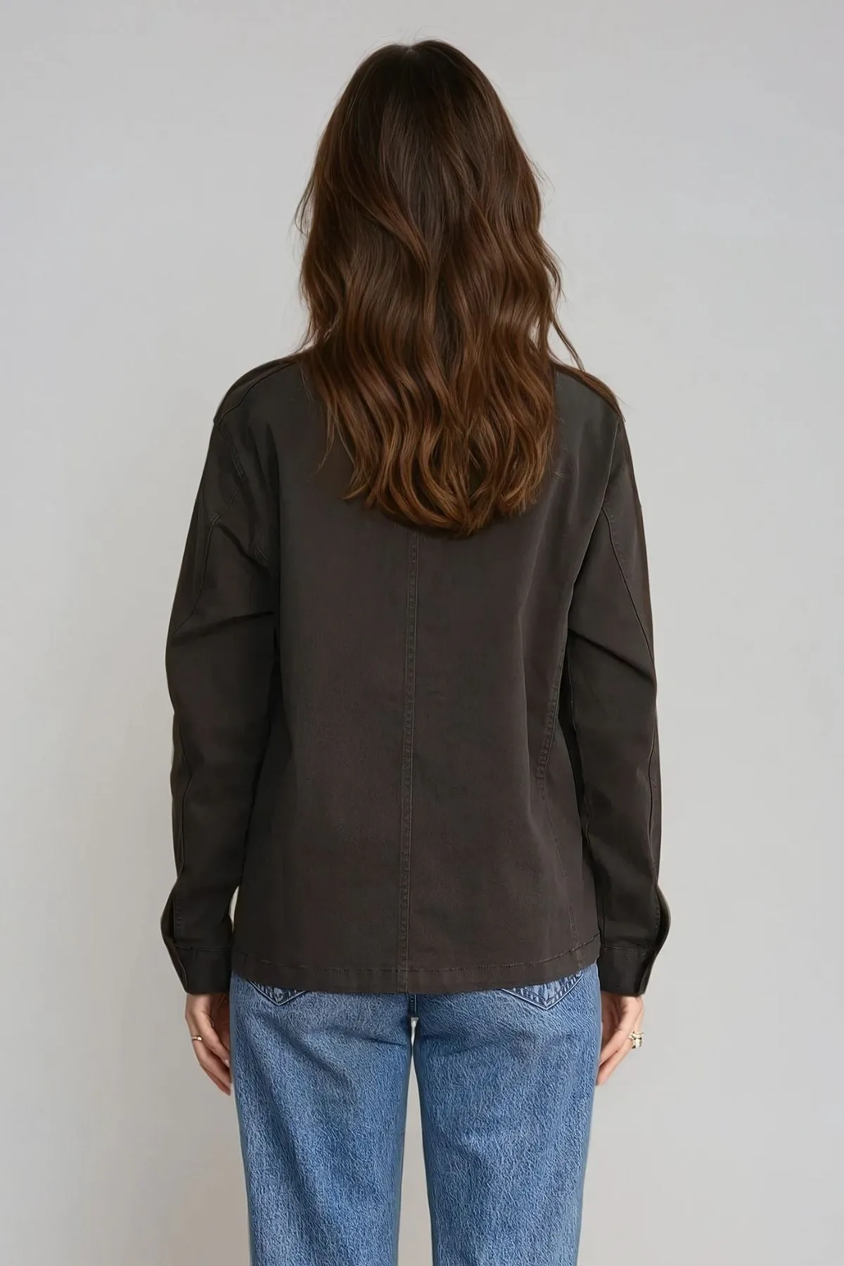 Twill Overshirt - Dark Olive