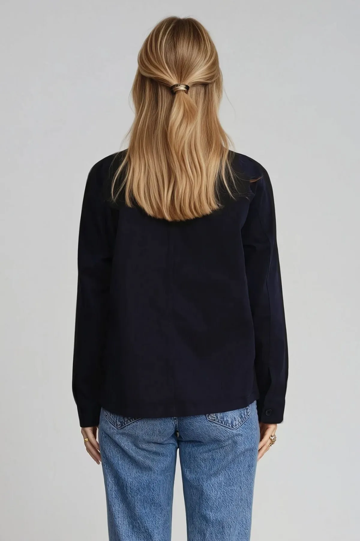 Twill Overshirt - Navy
